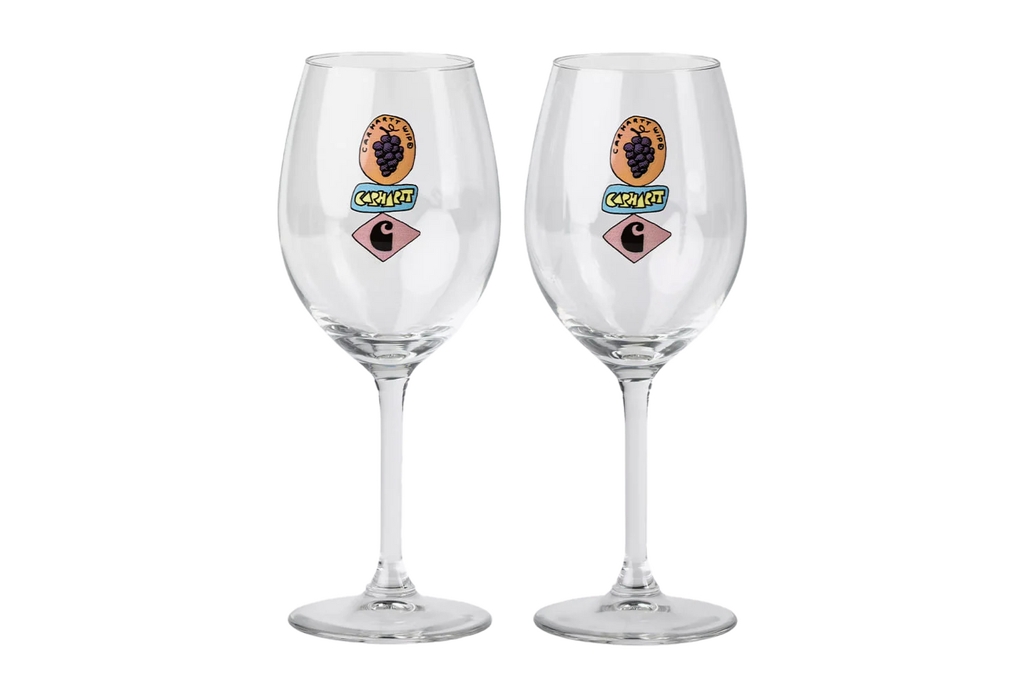 Stacked Grapes Wine Glass Set
