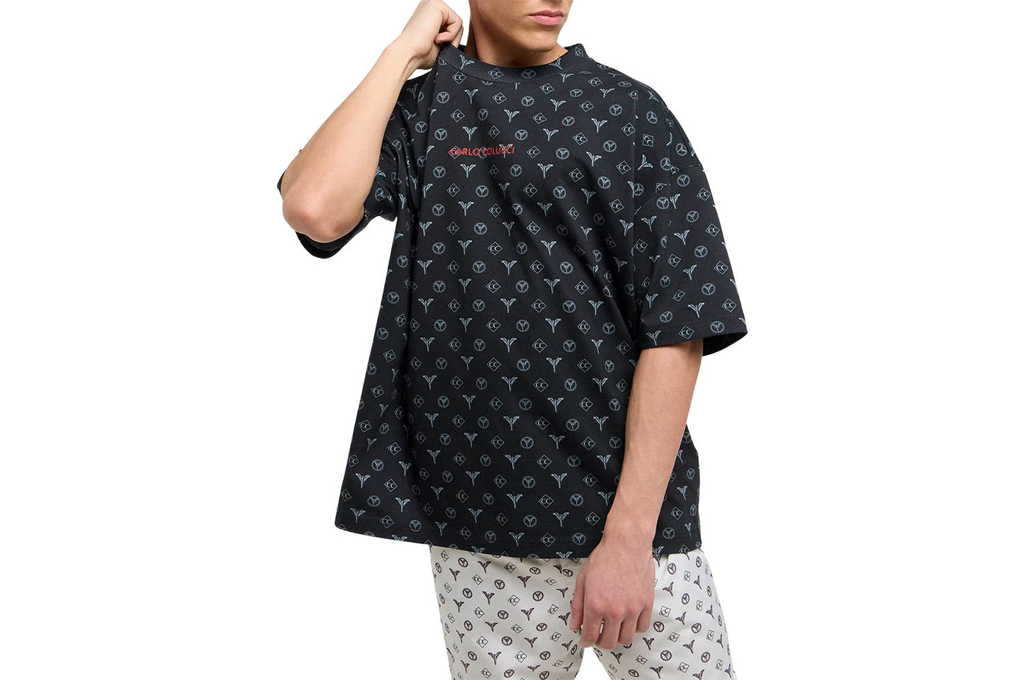 Oversize Logo T-Shirt - Torn pages of Colucci