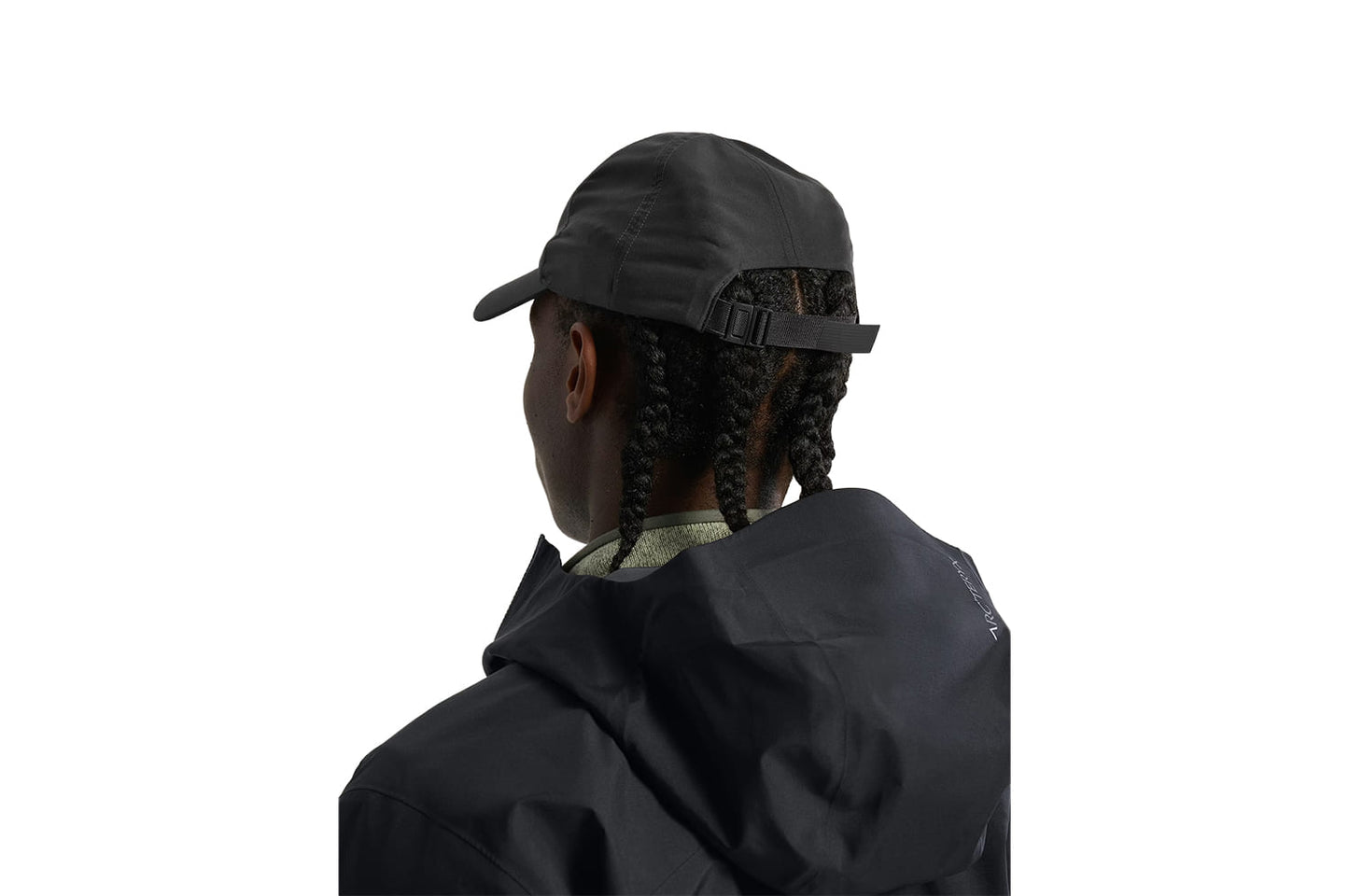 Modelbild mit Verstellbarer Riemen und Verschluss der Arc'teryx Bird Word Cap