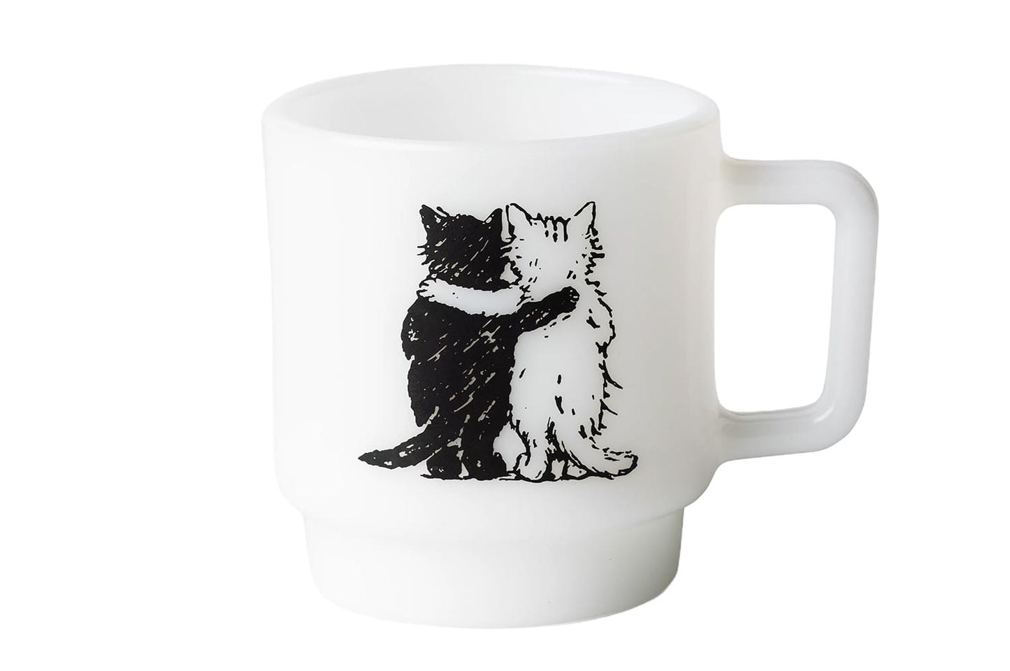 Hugging Cats Glass Mug - Schrittmacher Shop