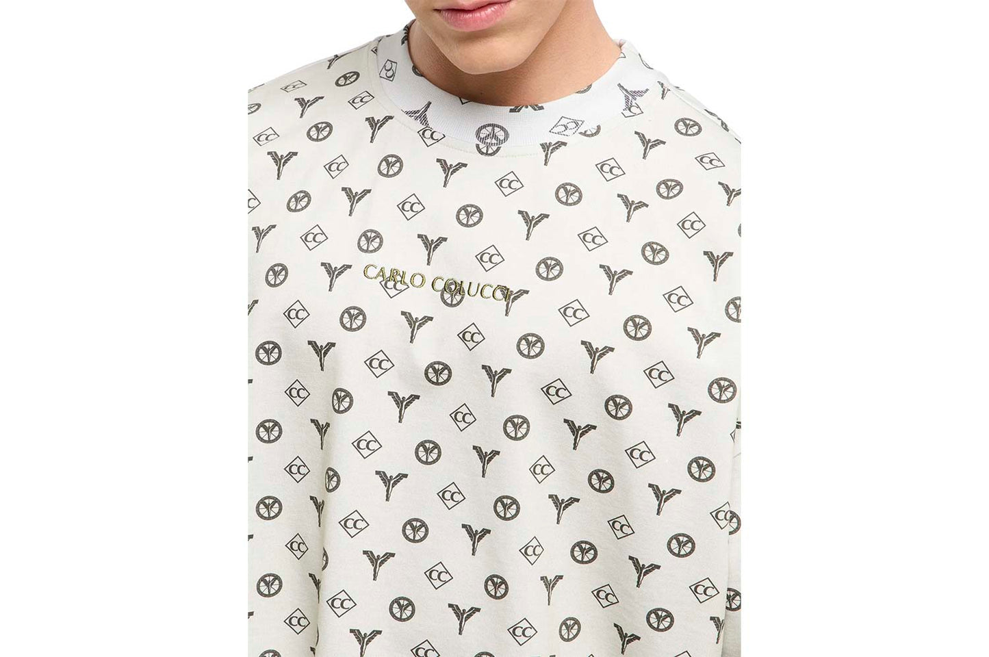 Oversize Logo T-Shirt - Torn pages of Colucci