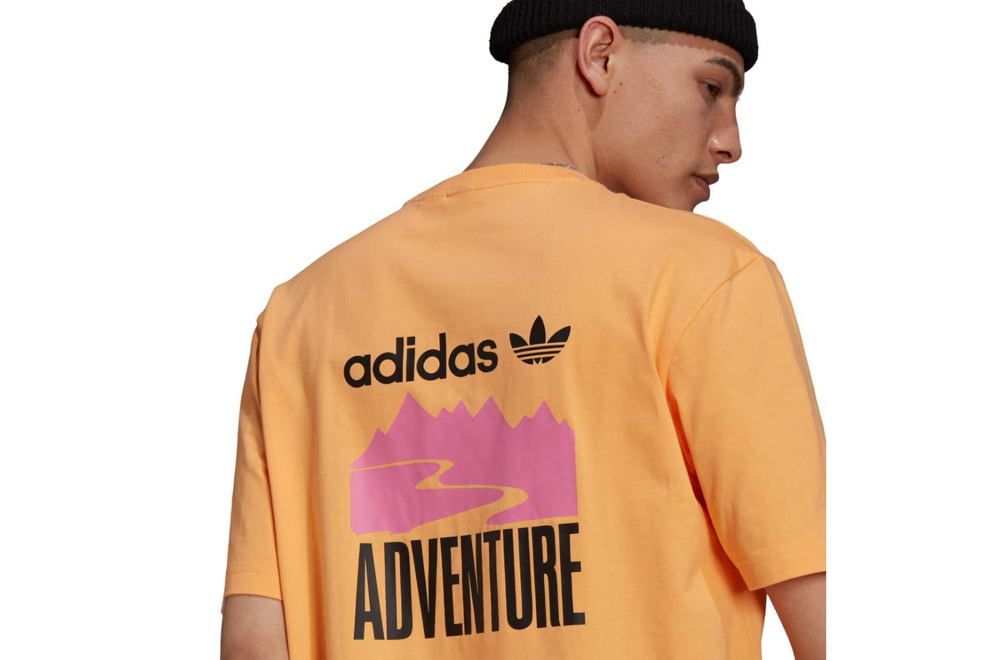 Adidas Adventure Mountain Back Print T-Shirt (orange