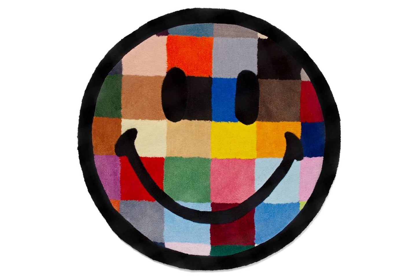 Color Tile Smiley Rug