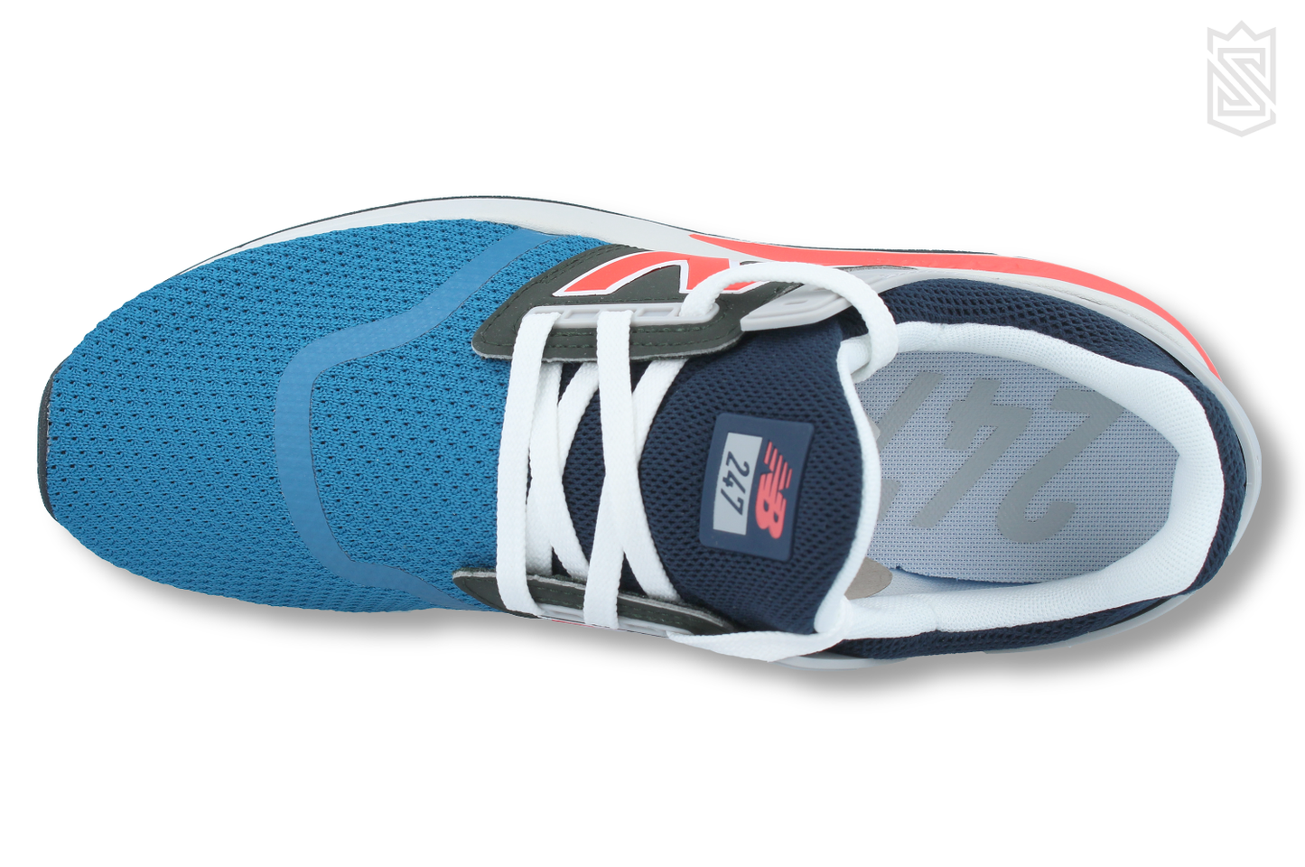 New balance 247 top light blue with flame