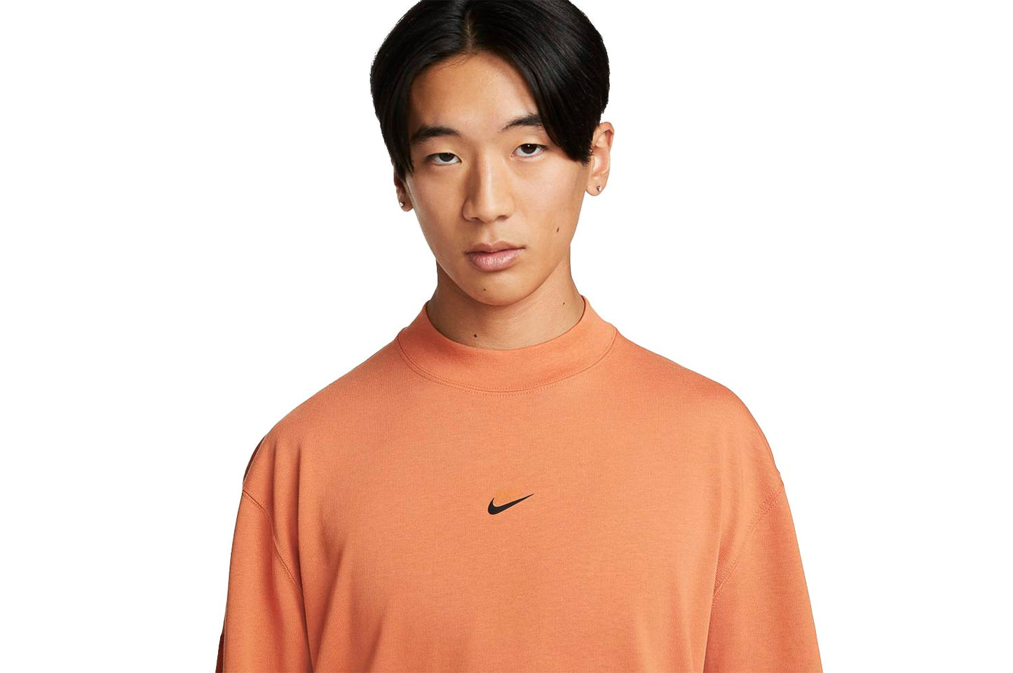 Long-Sleeve Mock Neck Top